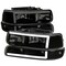 Spec-D Tuning 99-02 CHEVROLET SILVERADO MATTE BLACK HOUSING SMOKED LENS WITH LED BAR, PK  2 LBLH-SIV99SM-G3-RS - alternate 1